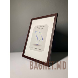 Buy A4 size photo frame (21x29.7cm) Celestino Brown colour online at Baghet.md