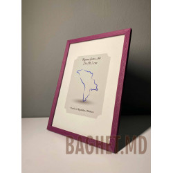Buy A4 size photo frame (21x29.7cm) Arabella Violet colour online at Baghet.md