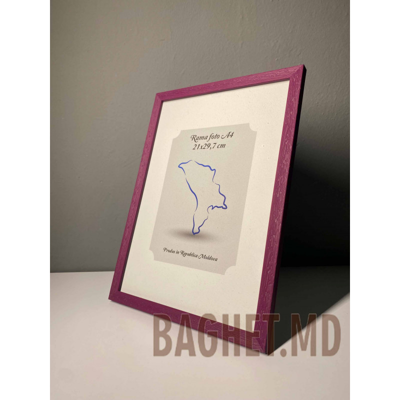 Buy A4 size photo frame (21x29.7cm) Arabella Violet colour online at Baghet.md