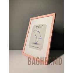 Buy A4 size photo frame (21x29.7cm) Cipriano Pink colour online at Baghet.md