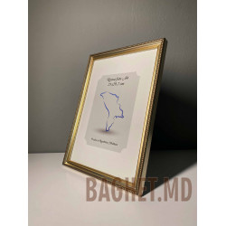 Buy A4 size photo frame (21x29.7cm) Alessandro Gold colour online at Baghet.md