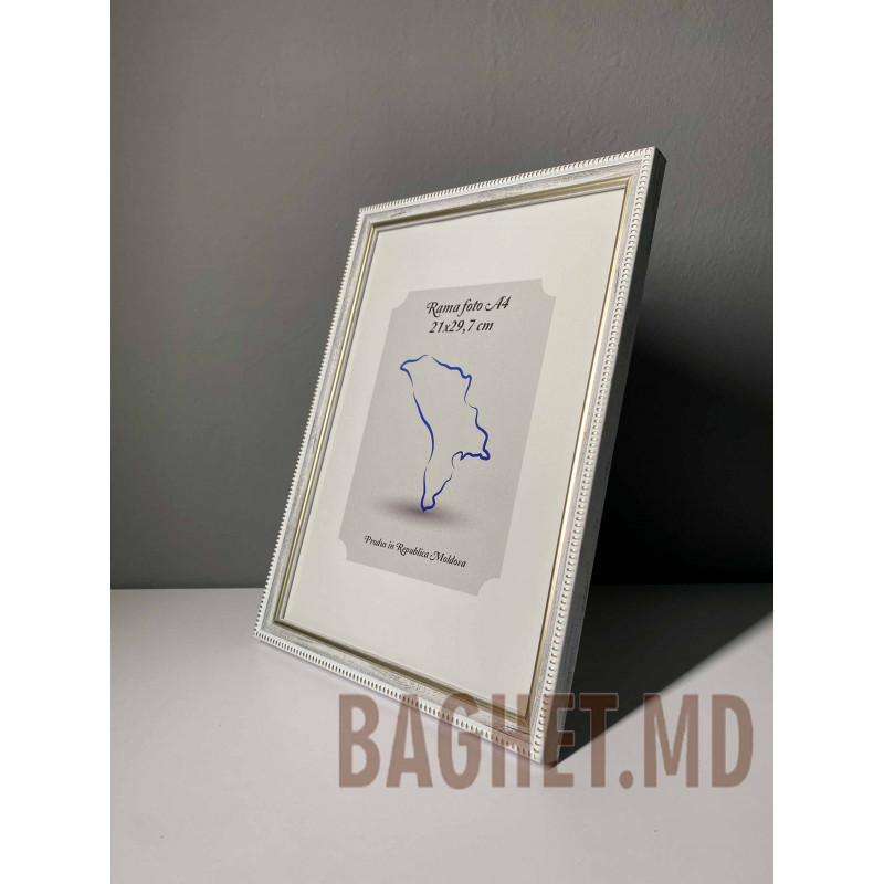 Buy A4 size photo frame (21x29.7cm) Seraphina Grey and gold colour online at Baghet.md