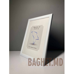 Buy A4 size photo frame (21x29.7cm)  Estellia White colour online at Baghet.md