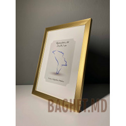 Buy A4 size photo frame (21x29.7cm) Giancarlo Gold colour online at Baghet.md