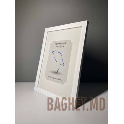 Buy A4 size photo frame (21x29.7cm) Viola White colour online at Baghet.md