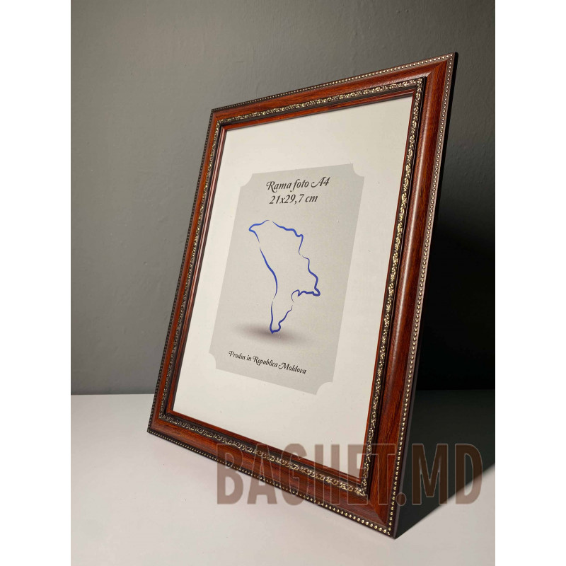 Buy A4 size photo frame (21x29.7cm)  Isidoro Brown and gold colour online at Baghet.md