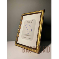 Buy A4 size photo frame (21x29.7cm) Valeriana Gold colour online at Baghet.md