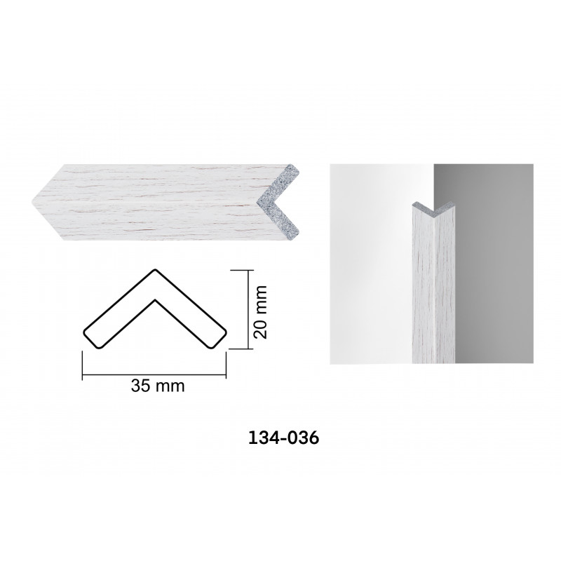 Interior moulding for walls (corner) 134-036, make your unique decor for walls with Baghet.md