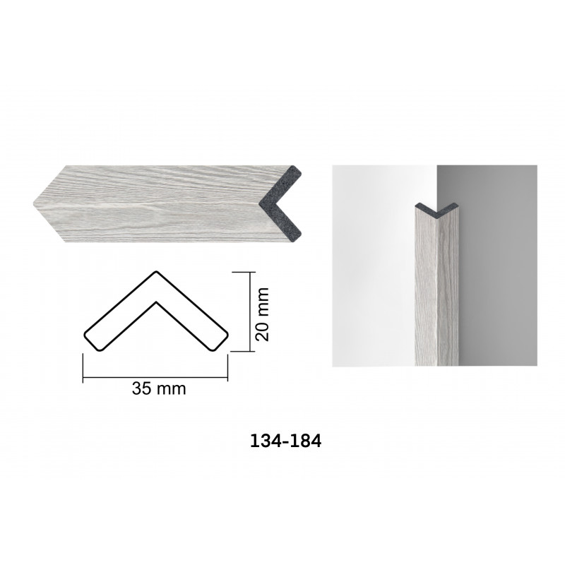 Interior moulding for walls (corner) 134-184, make your unique decor for walls with Baghet.md