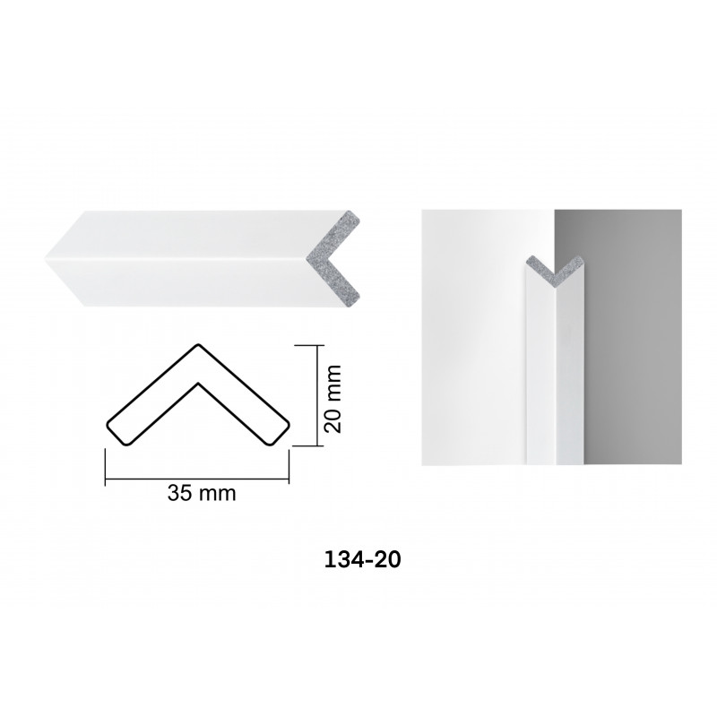 Interior moulding for walls (corner) 134-20, make your unique decor for walls with Baghet.md