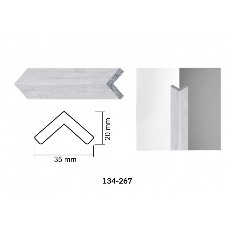 Interior moulding for walls (corner) 134-267, make your unique decor for walls with Baghet.md