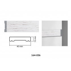 Decorative interior baguette 164-036 (white) from Baghet.md - a stylish accent for your walls