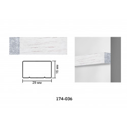 Decorative interior baguette 174-036 (white) from Baghet.md - a stylish accent for your walls