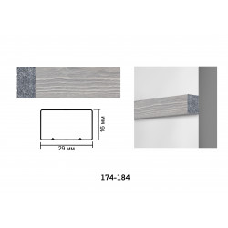 Decorative interior baguette 174-184 (gray) from Baghet.md - a stylish accent for your walls