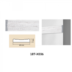 Декоративный интерьерный багет 187-x036 (белый) от Baghet.md - стильный акцент для ваших стен