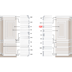 Decorative plastic molding, item number 120G-115. The perfect solution for decorating your home or apartment | Baghet.md