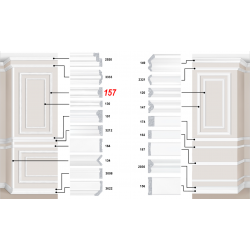 Decorative plastic molding, item number 157G-115. The perfect solution for decorating your home or apartment | Baghet.md