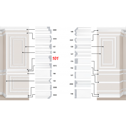 Decorative plastic molding, item number 101-114. The perfect solution for decorating your home or apartment | Baghet.md