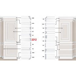 Decorative plastic molding, item number 3212-20. The perfect solution for decorating your home or apartment | Baghet.md