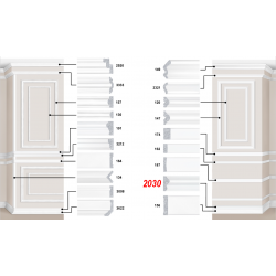 Plintă decorativă din plastic, articolul 2030-20. Soluția ideală pentru decorarea casei sau apartamentului dvs. | Baghet.md