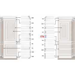 Декоративный пластиковый багет артикул 174-184. Идеальное решение для декора вашего дома или квартиры | Baghet.md