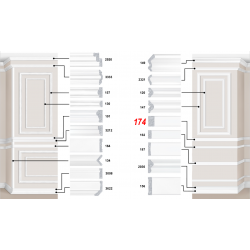 Decorative plastic molding, item number 174-115. The perfect solution for decorating your home or apartment | Baghet.md