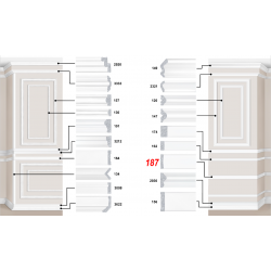 Декоративный пластиковый багет артикул 187-x036. Идеальное решение для декора вашего дома или квартиры | Baghet.md