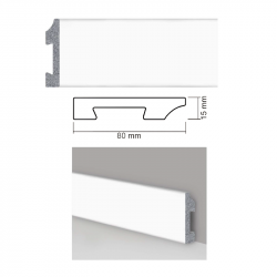 Decorative interior Floor skirting board 2401-20  (white) from Baghet.md - a stylish accent for your home