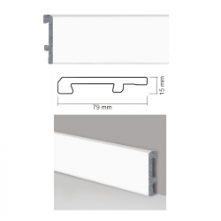 Decorative interior Floor skirting board 2403-20  (white) from Baghet.md - a stylish accent for your home