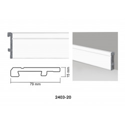 Decorative interior Floor skirting board 2403-20  (white) from Baghet.md - a stylish accent for your home