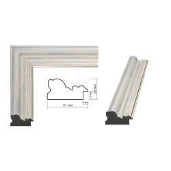 White plastic frame Art.No: 51-03-02 at 2,93 USD | Baghet.md