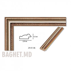 Коричневый Пластиковый багет Art. 29-01-06 (29 мм) по 0,98  USD на Baghet.md